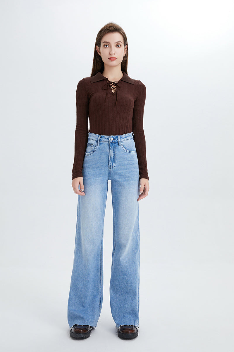 HIGH RISE WIDE LEG JEANS BYW8101