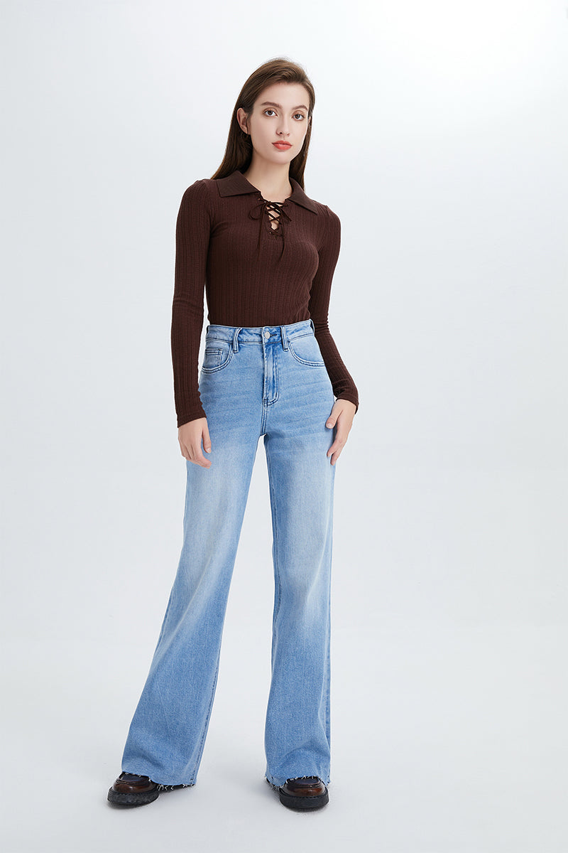 HIGH RISE WIDE LEG JEANS BYW8101