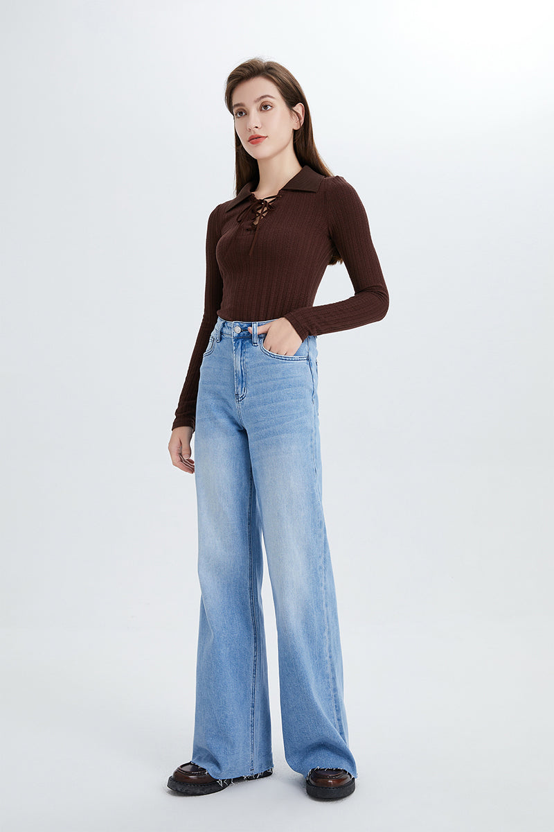HIGH RISE WIDE LEG JEANS BYW8101