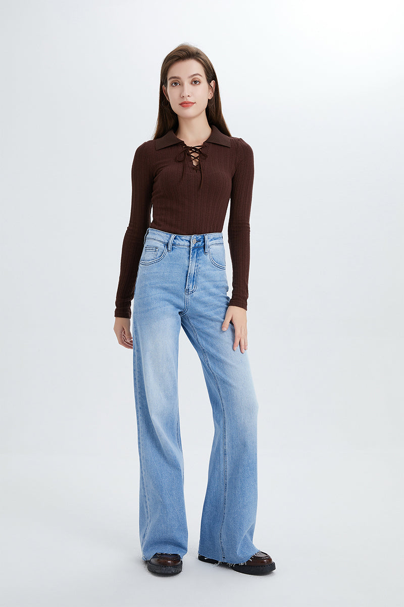 HIGH RISE WIDE LEG JEANS BYW8101