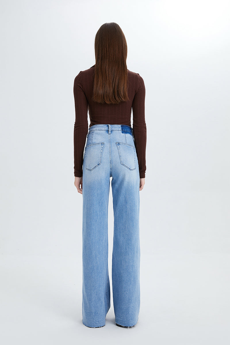 HIGH RISE WIDE LEG JEANS BYW8101