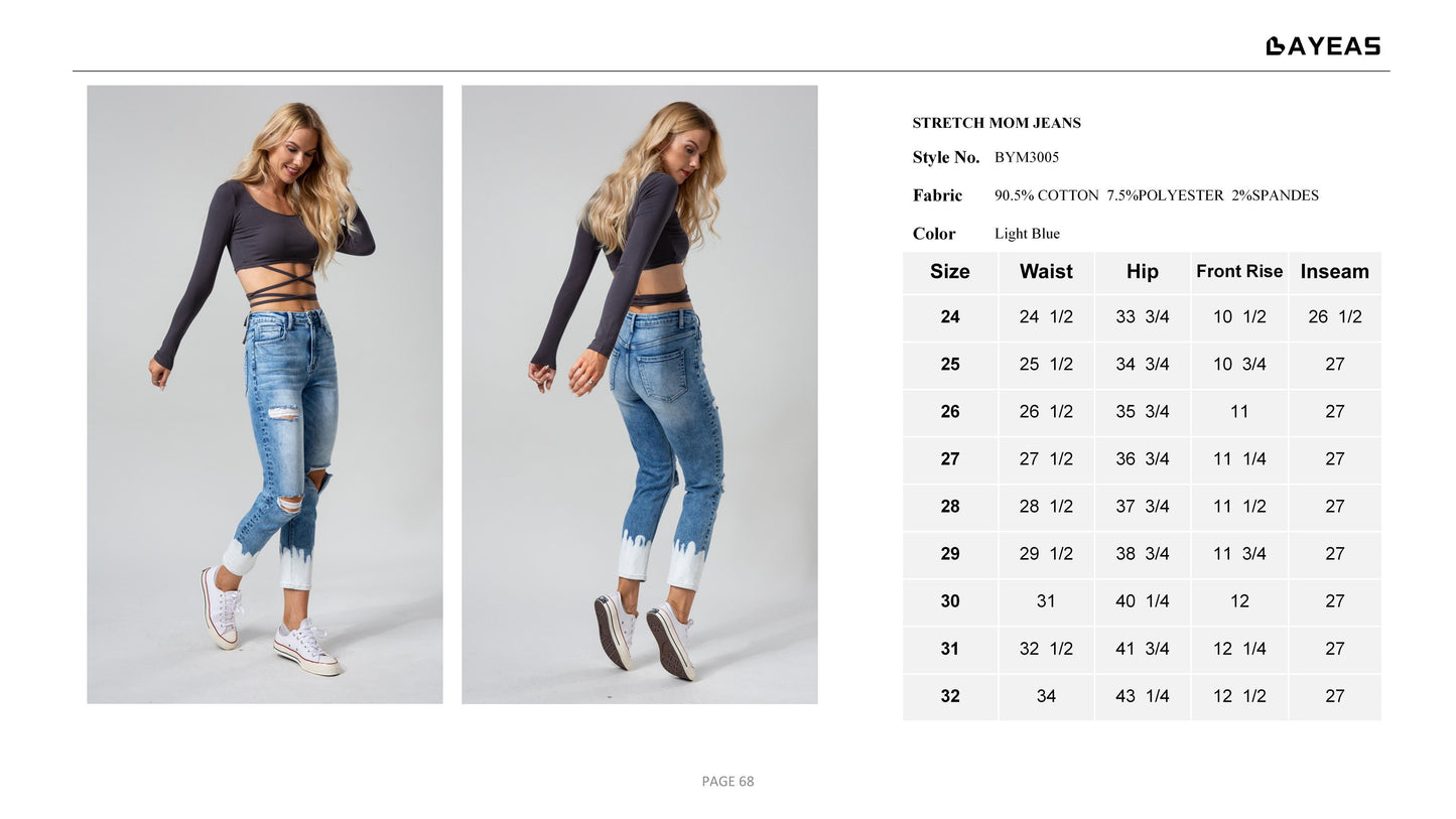 HIGH RISE MOM JEANS BYM3005