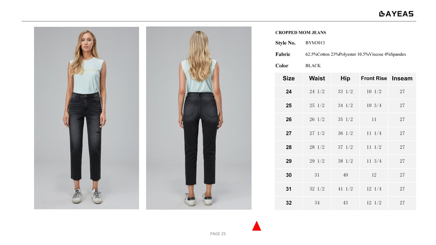 HIGH RISE MOM JEANS BYM3013