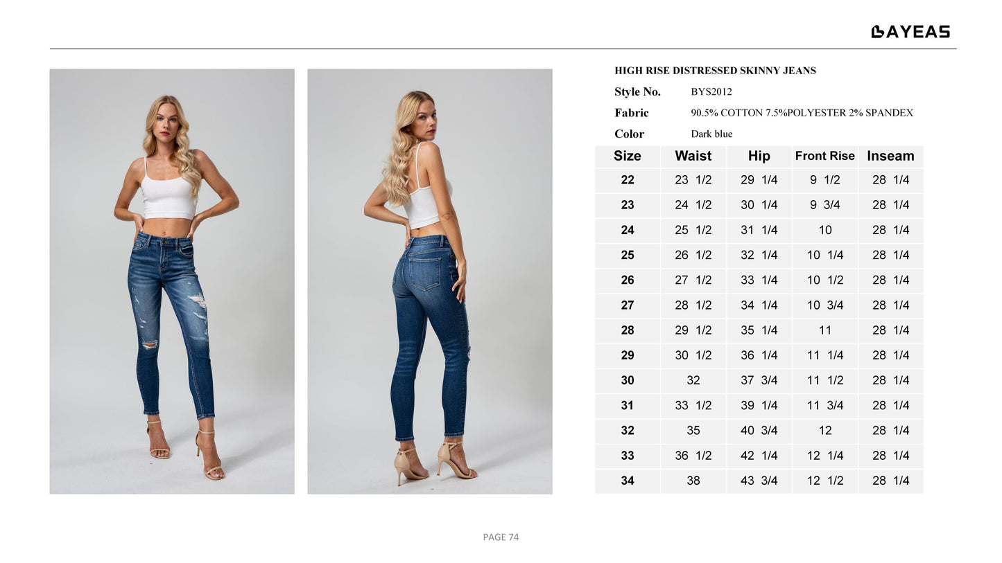 HIGH RISE SKINNY JEANS BYS2012