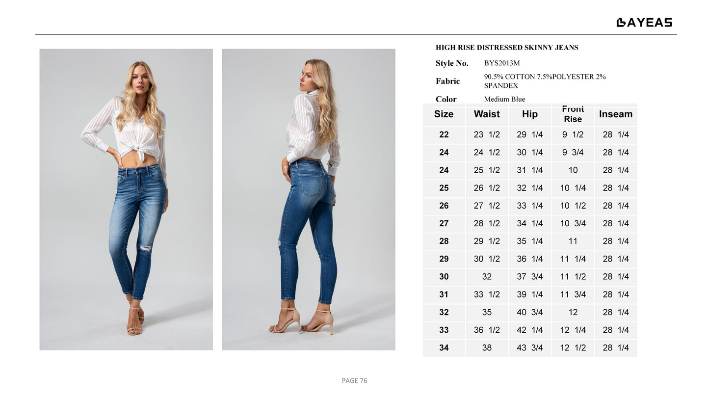 HIGH RISE SKINNY JEANS BYS2013M