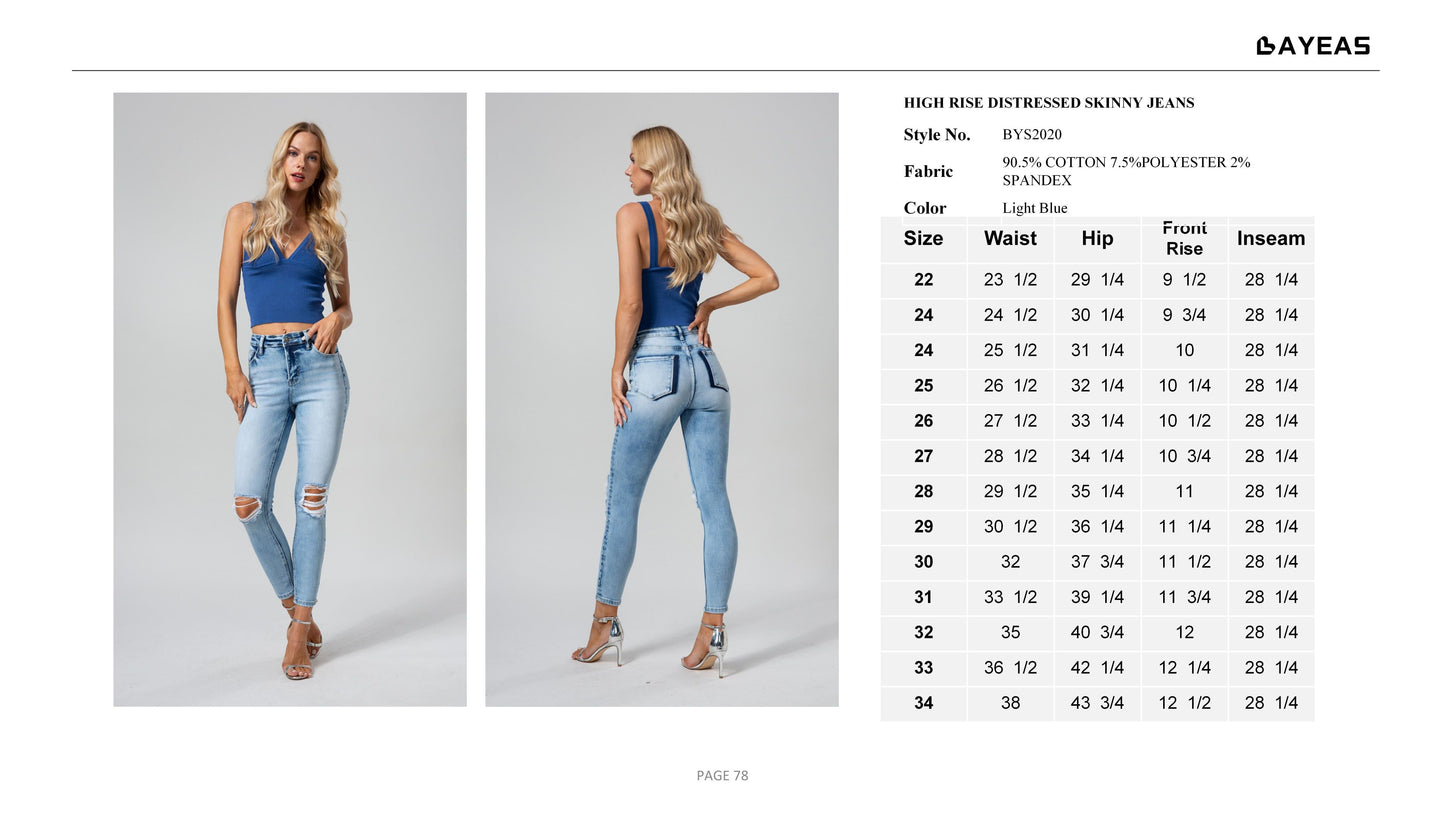 HIGH RISE SKINNY JEANS BYS2020