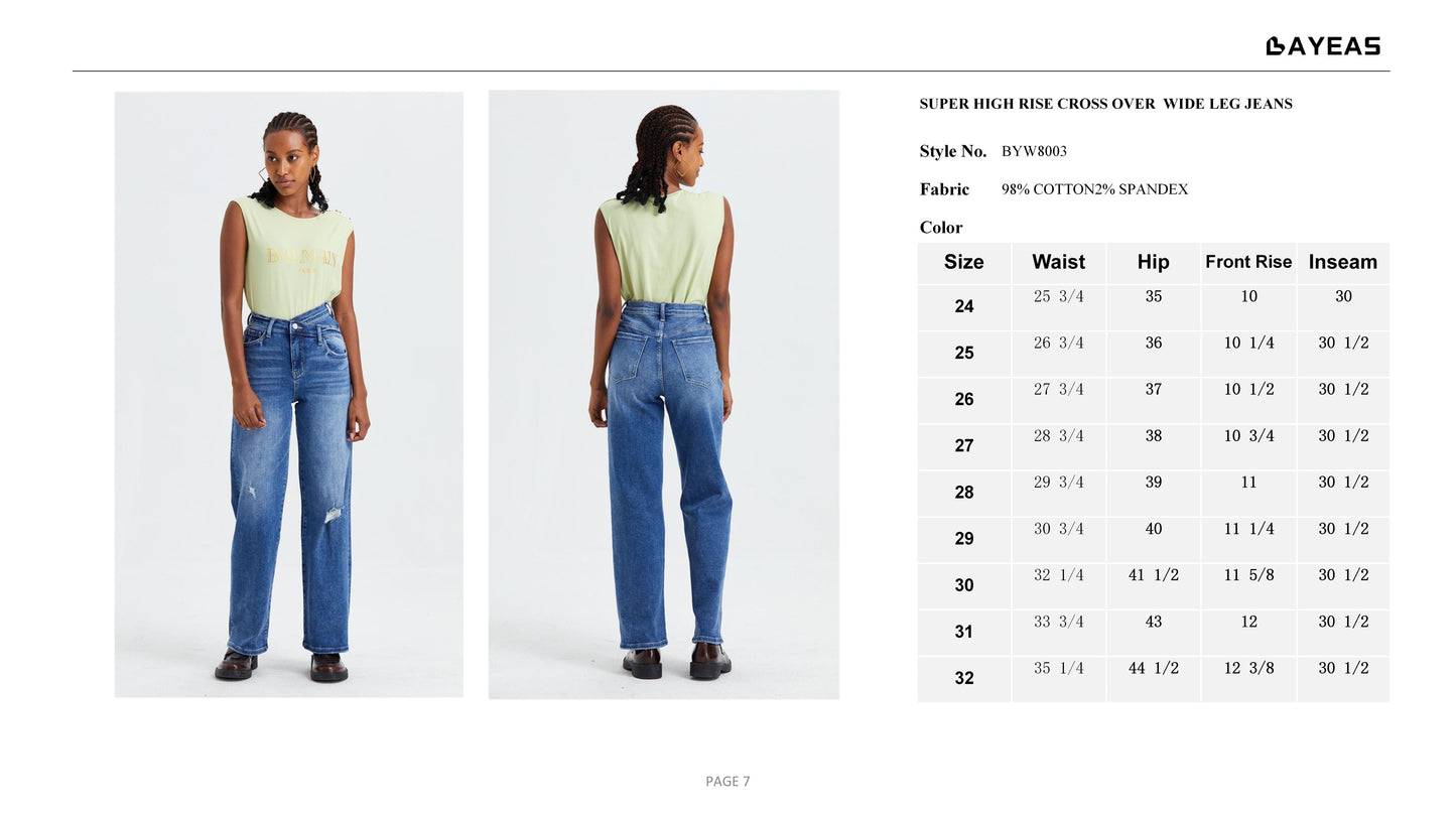HIGH RISE WIDE LEG JEANS BYW8003
