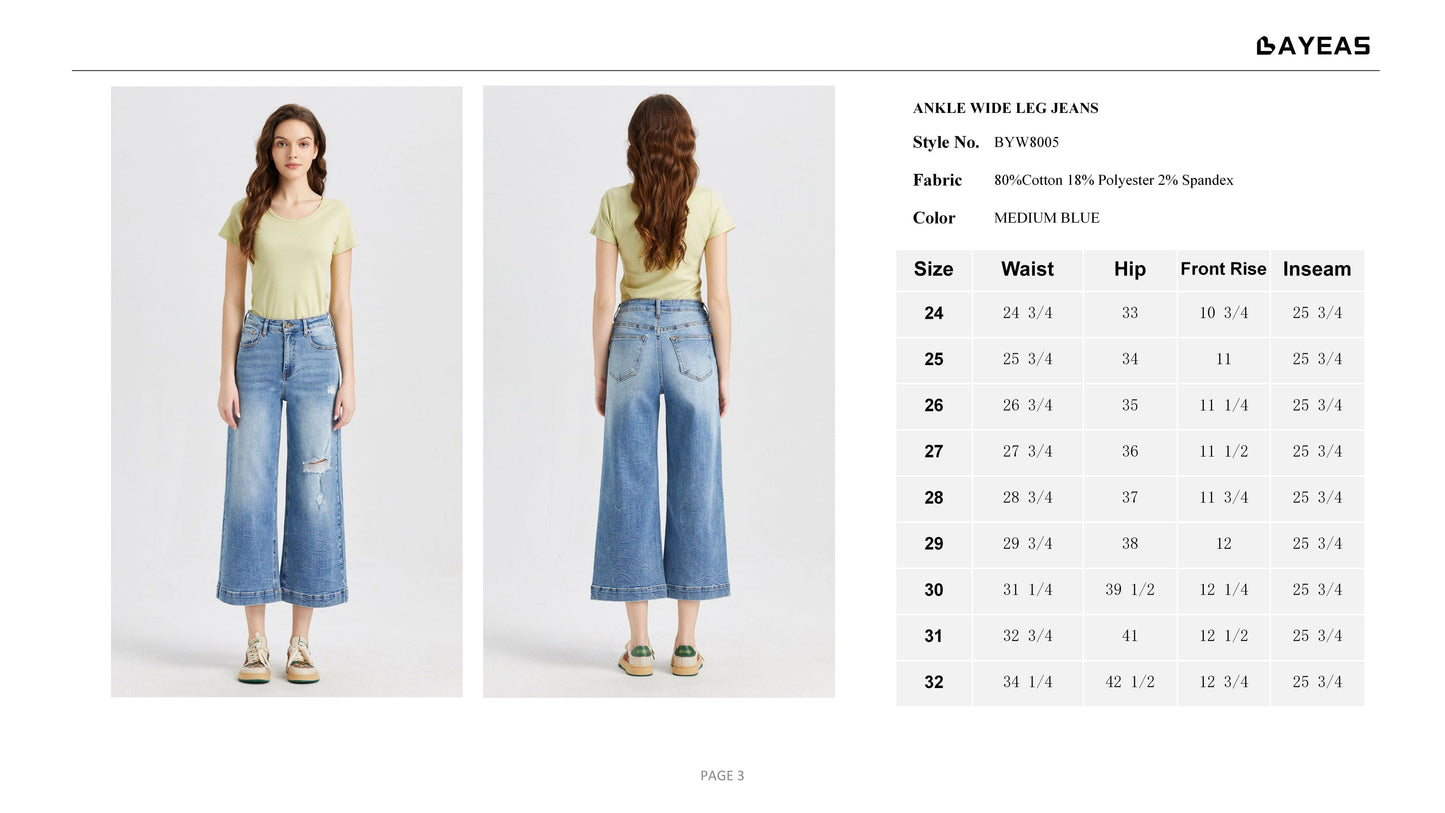 HIGH RISE WIDE LEG JEANS BYW8005