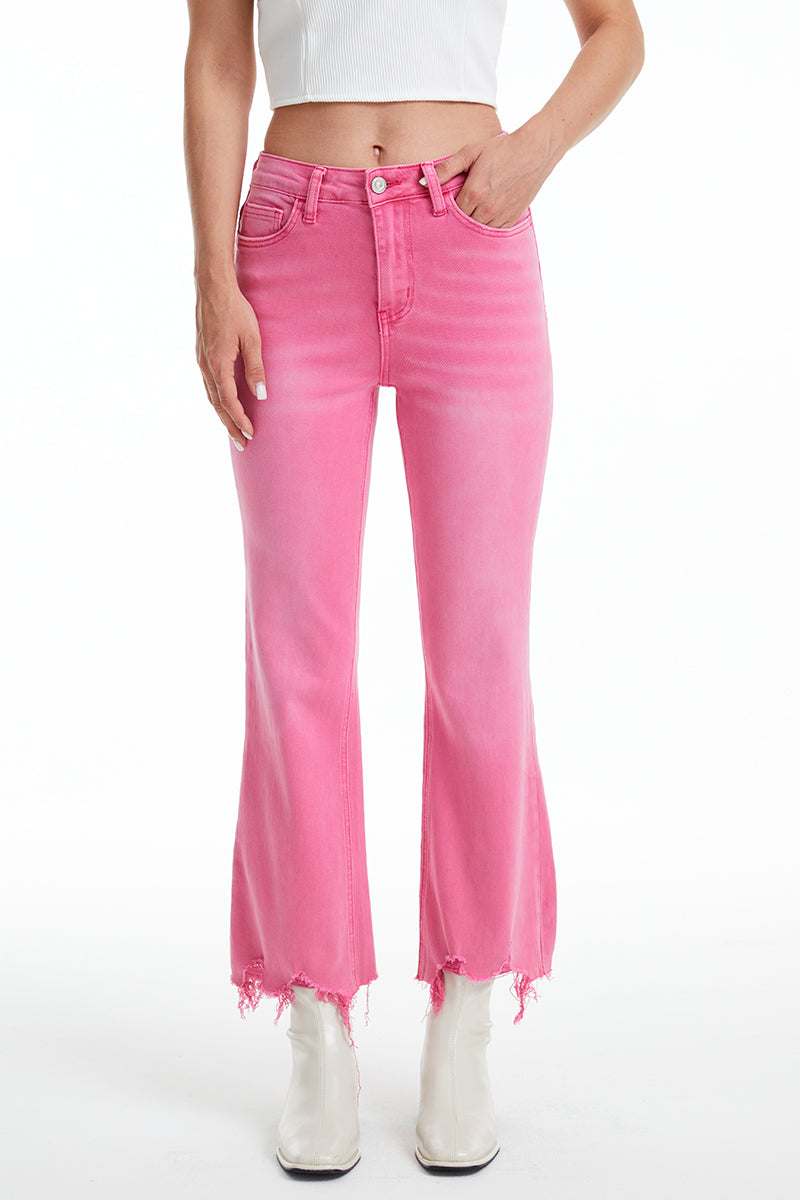 HIGH RISE VINTAGE CROP FLARE JEANS BYF1102