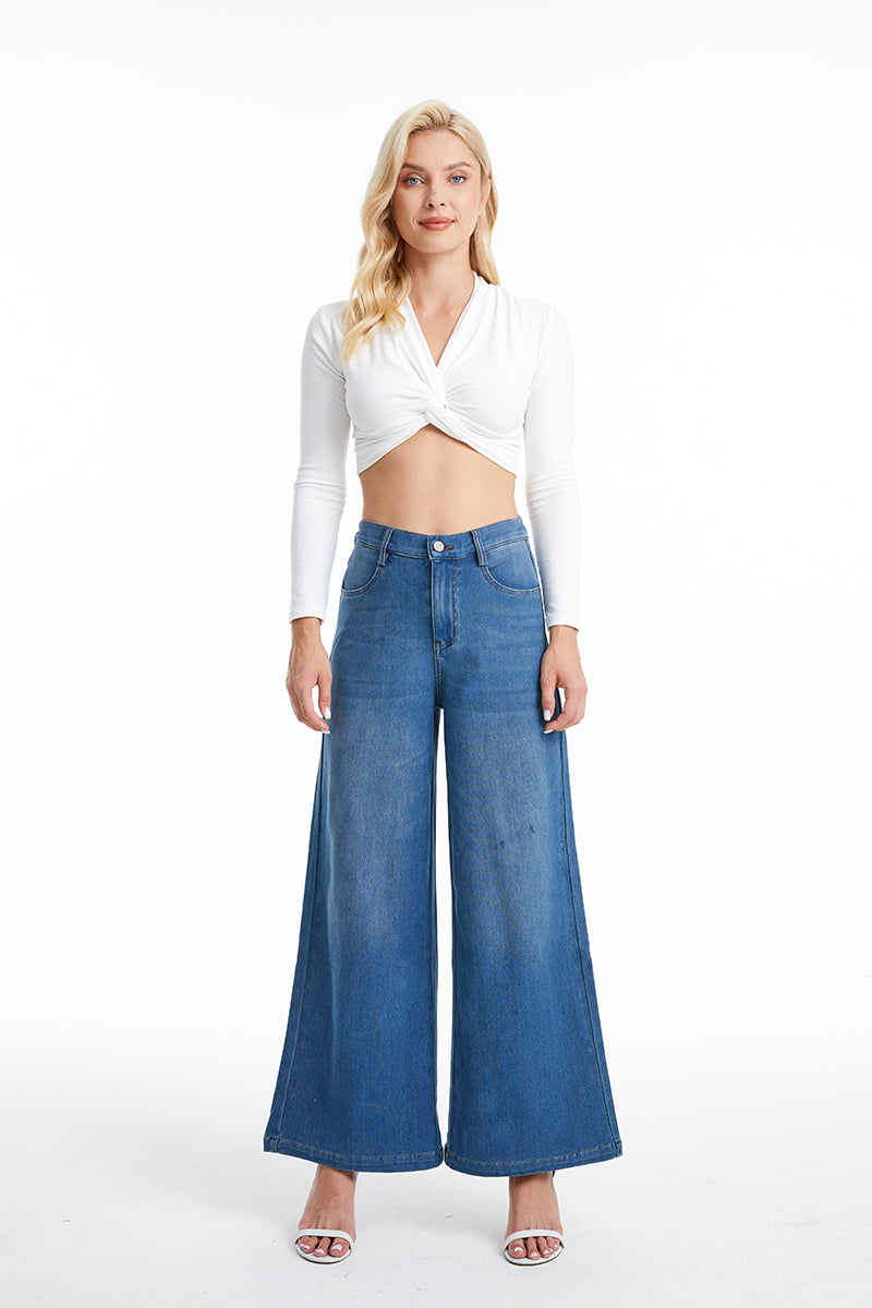 HIGH RISE WIDE LEG JEANS BYW8114