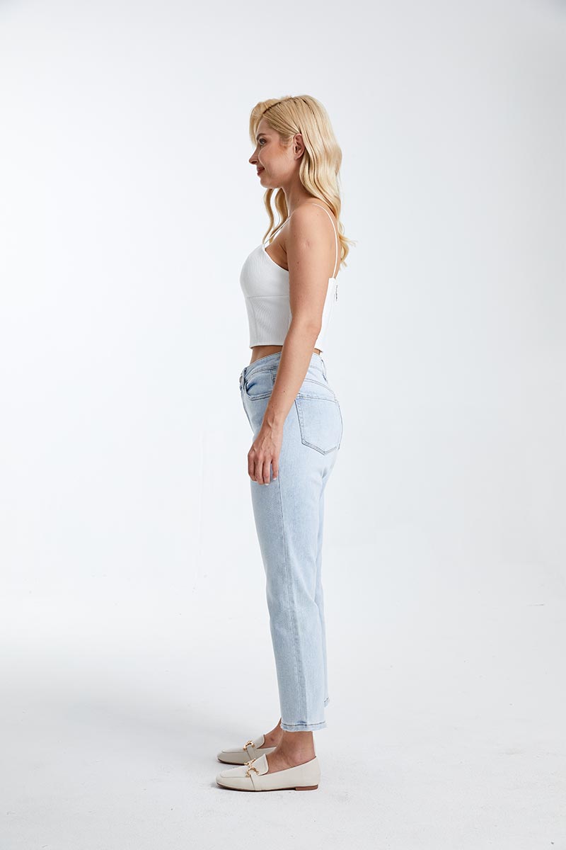 HIGH RISE STRAIGHT LEG JEANS BYT5145 LB