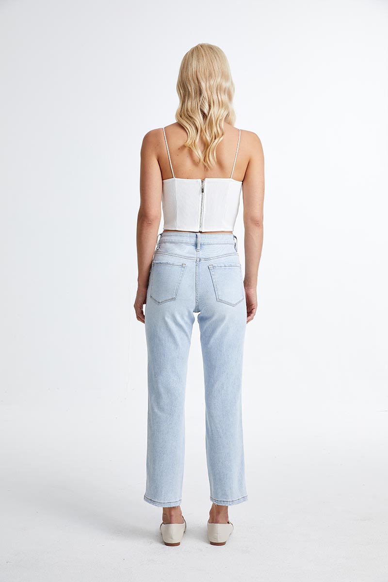 HIGH RISE STRAIGHT LEG JEANS BYT5145 LB