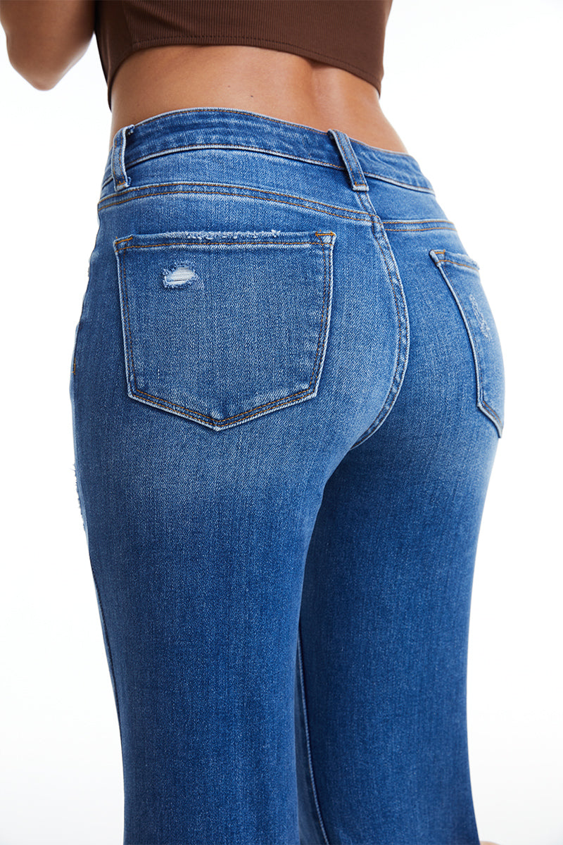 MID RISE BUTTON DOWN FLARE FLARE JEANS BYF1109