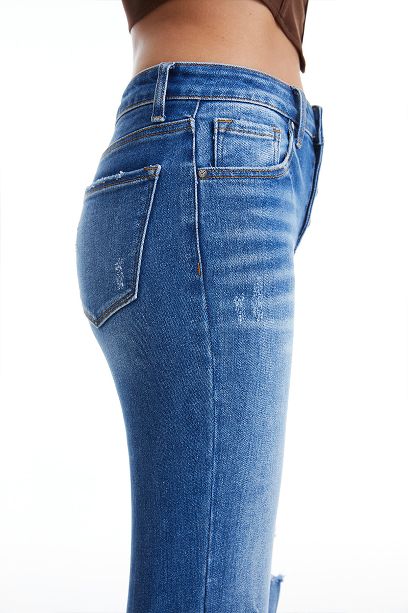MID RISE BUTTON DOWN FLARE FLARE JEANS BYF1109