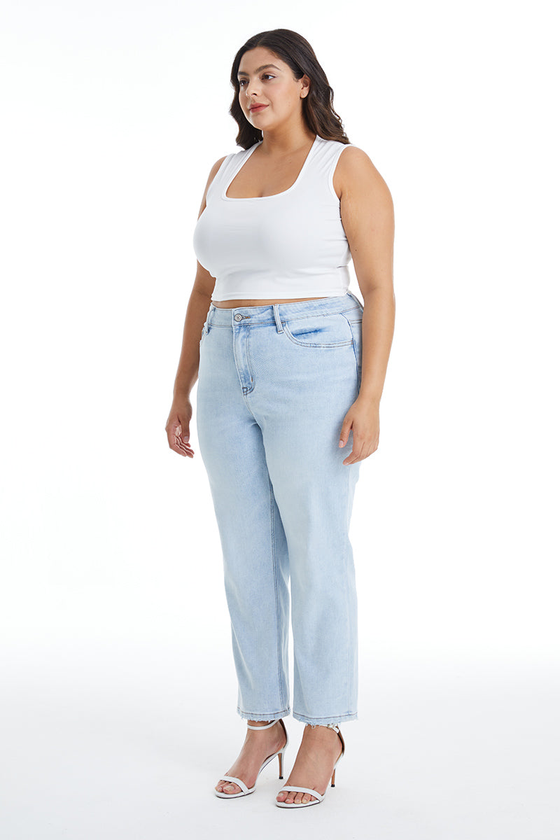 HIGH RISE STRAIGHT LEG JEANS BYT5145-P LB