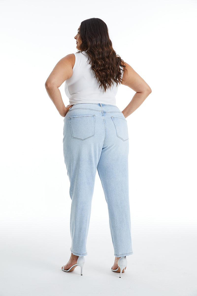 HIGH RISE STRAIGHT LEG JEANS BYT5145-P LB