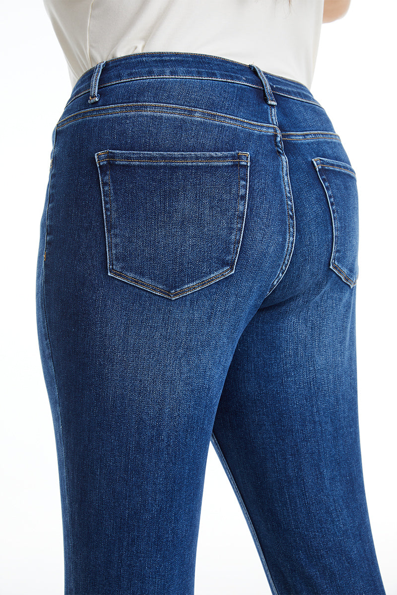 HIGH RISE STRAIGHT LEG JEANS BYT5145-P DB