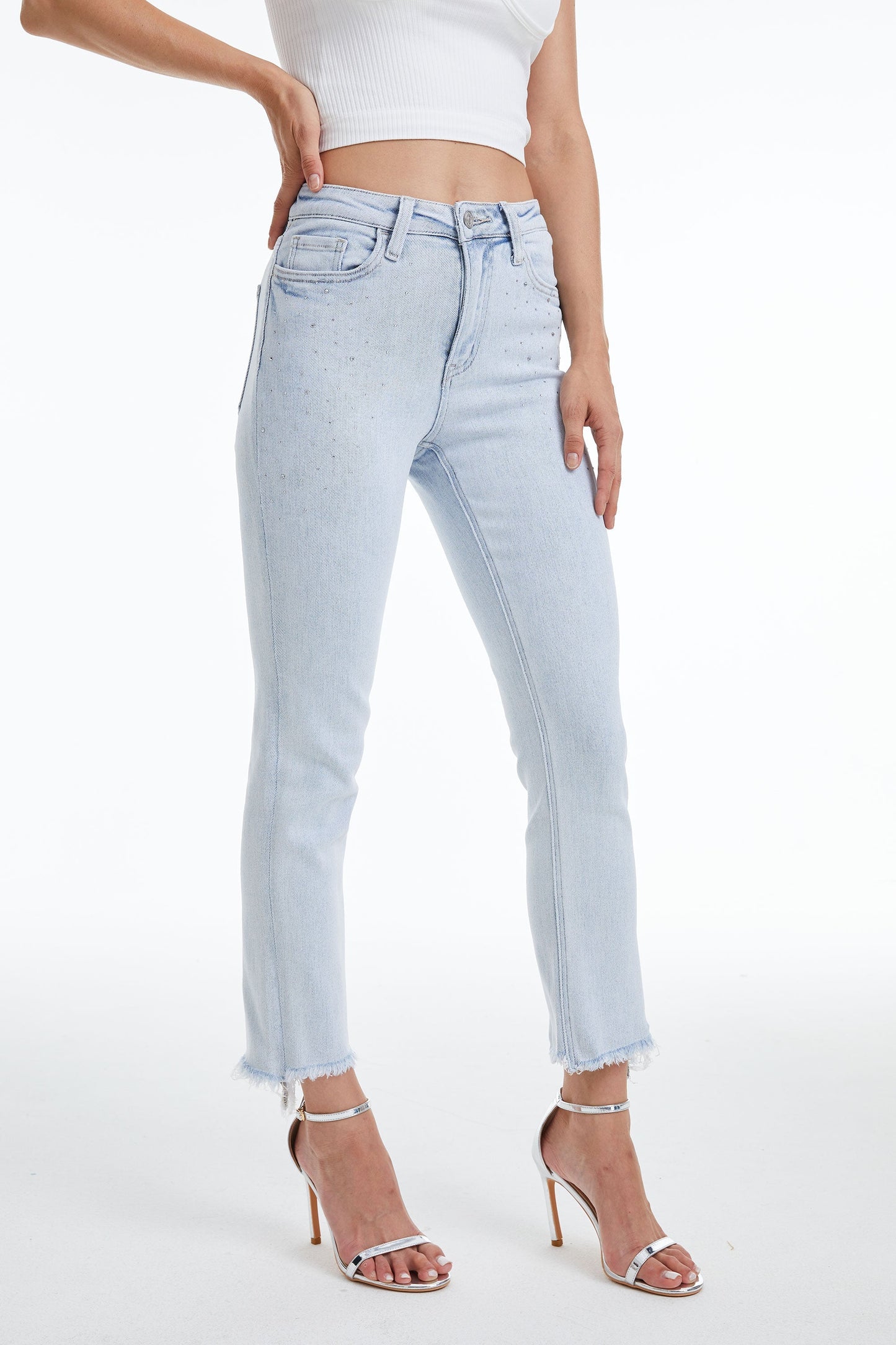 HIGH RISE SLIM STRAIGHT LEG JEANS BYT5146