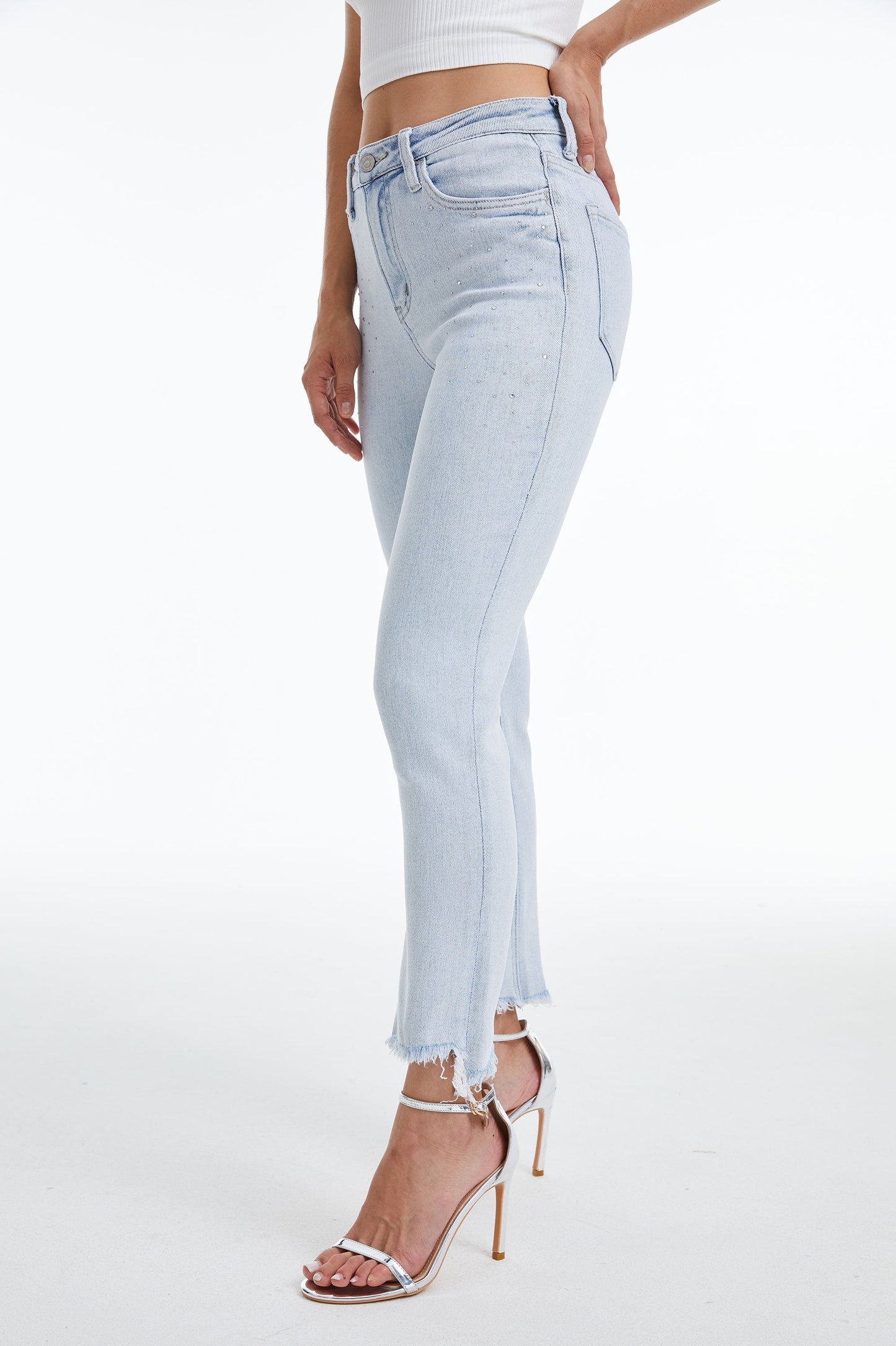 HIGH RISE SLIM STRAIGHT LEG JEANS BYT5146
