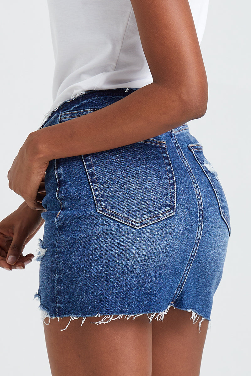 HIGH RISE DENIM SKIRTS BYK7004