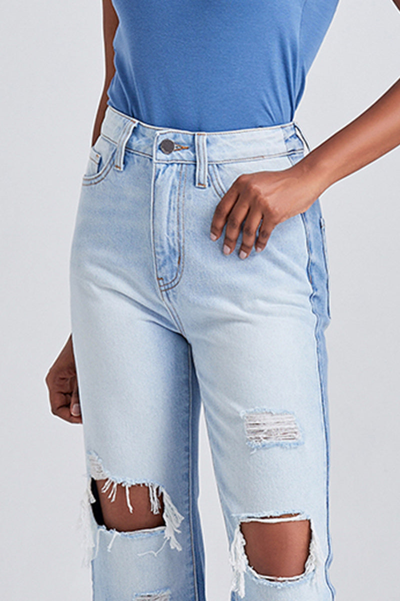 HIGH RISE STRAIGHT LEG JEANS BYT5120