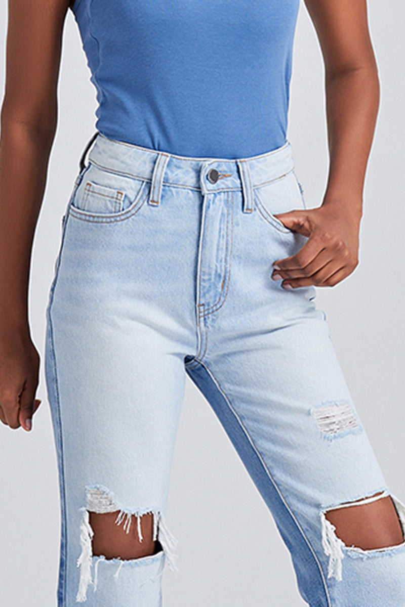 HIGH RISE STRAIGHT LEG JEANS BYT5120