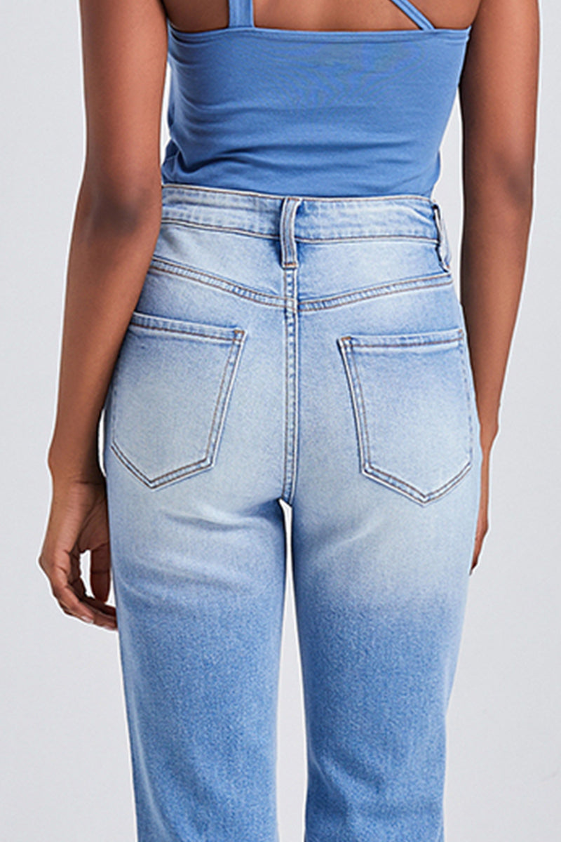 HIGH RISE STRAIGHT LEG JEANS BYT5120
