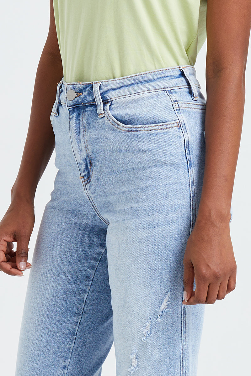 HIGH RISE STRAIGHT LEG JEANS BYT5016