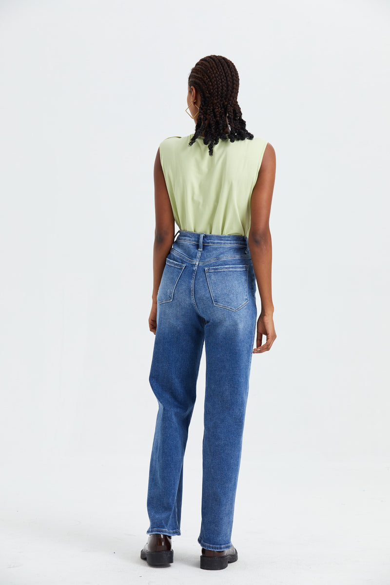 HIGH RISE WIDE LEG JEANS BYW8003