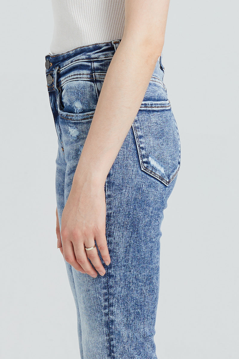 HIGH RISE FLARE JEANS BYF1031