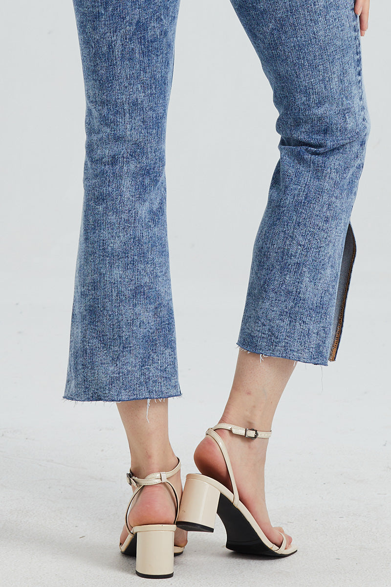 HIGH RISE FLARE JEANS BYF1031