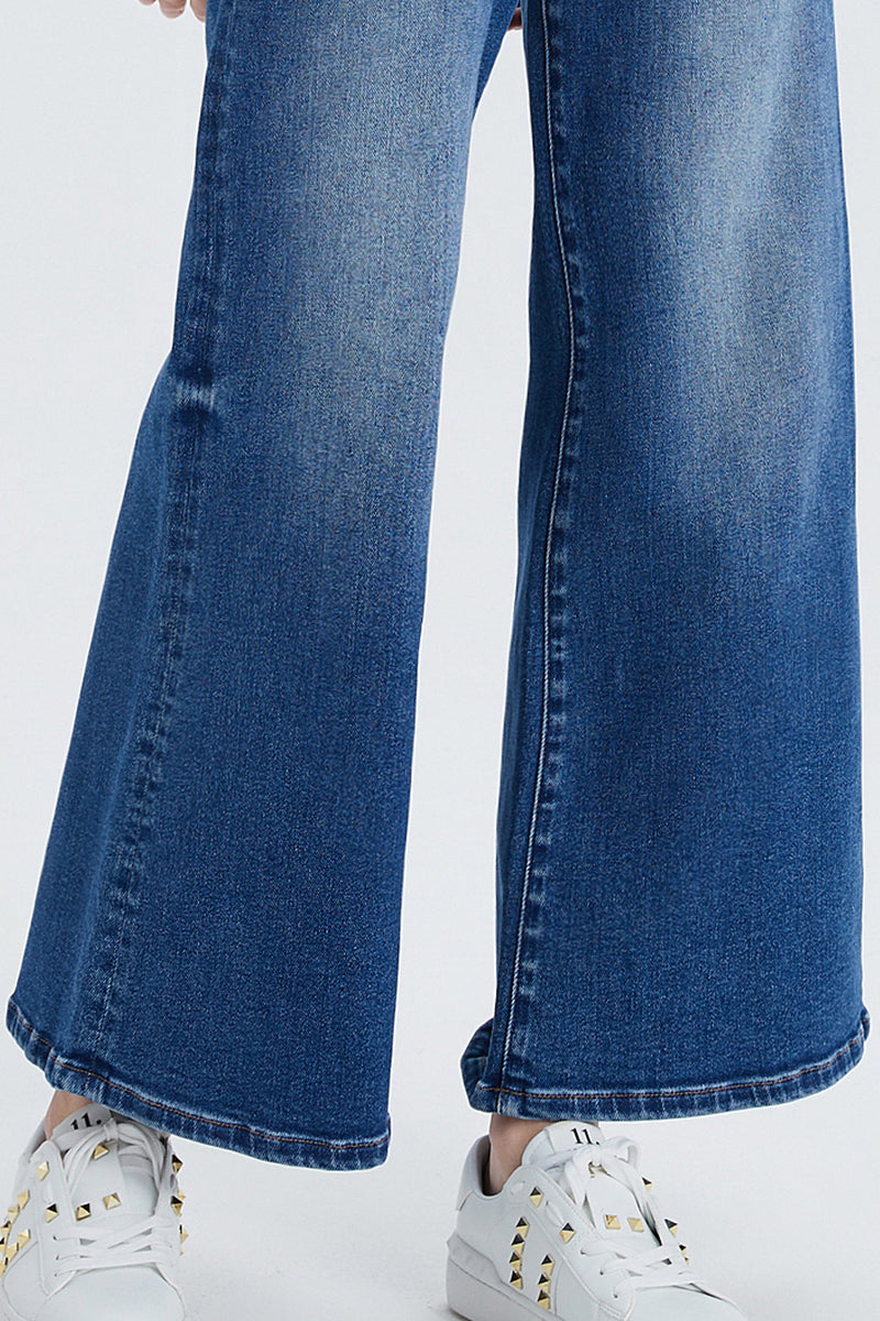HIGH RISE CARPENTER WIDE FLARE JEANS BYW8085 SWEET