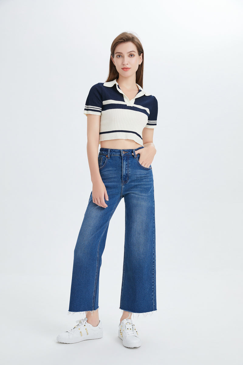 HIGH RISE WIDE LEG JEANS BYW8015