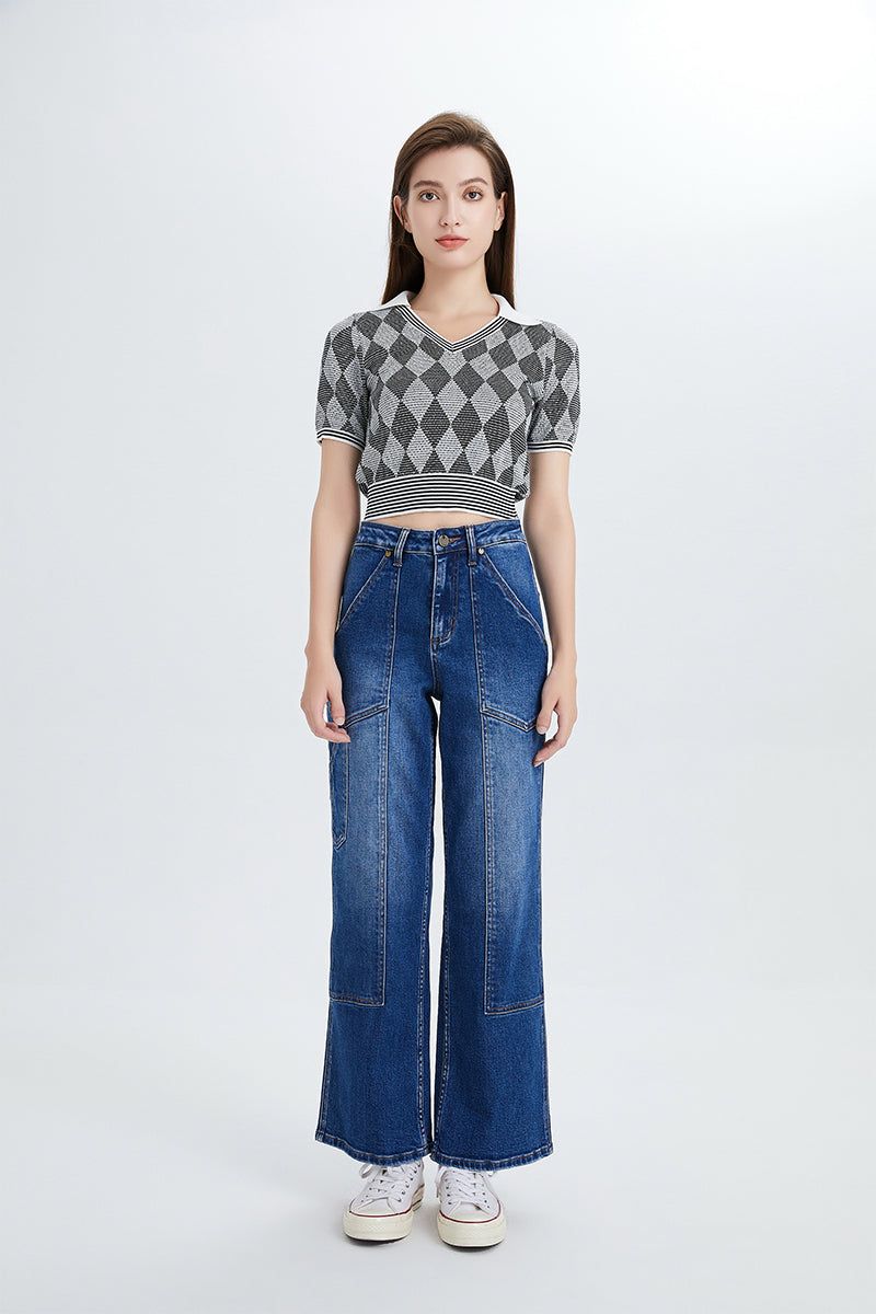 HIGH RISE WIDE STRAIGHT CROP BYW8099