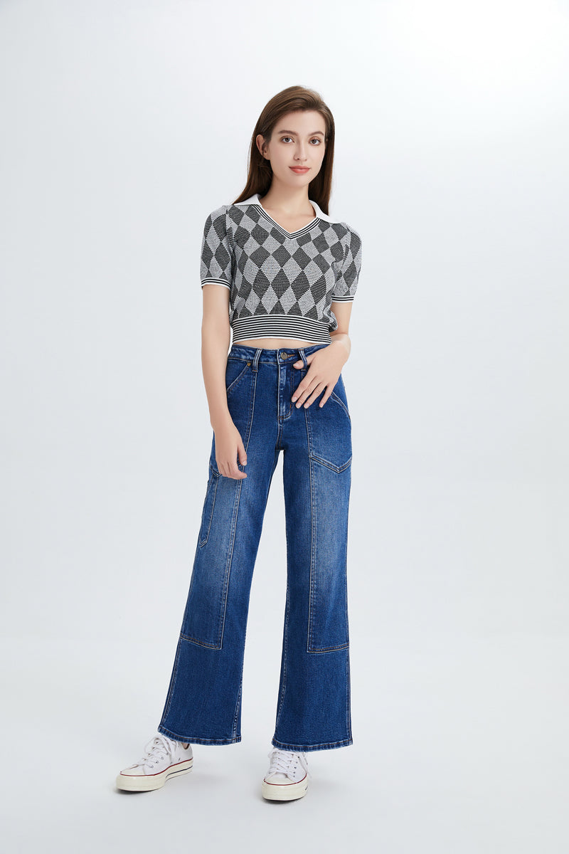 HIGH RISE WIDE STRAIGHT CROP BYW8099
