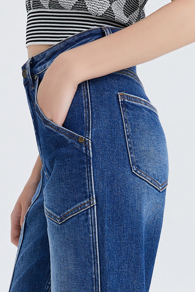 HIGH RISE WIDE STRAIGHT CROP BYW8099