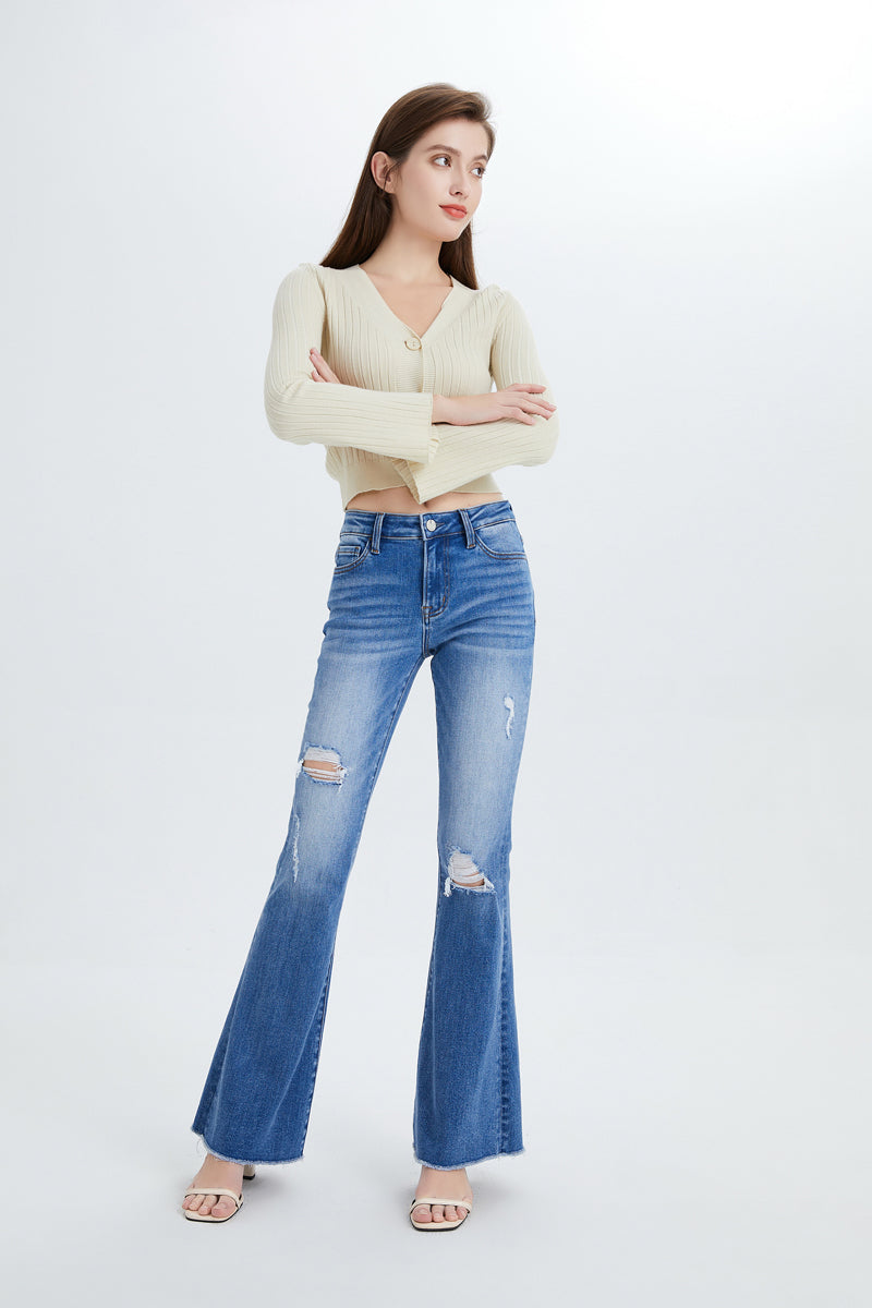 MID RISE FLARE JEANS BYF1011 MB