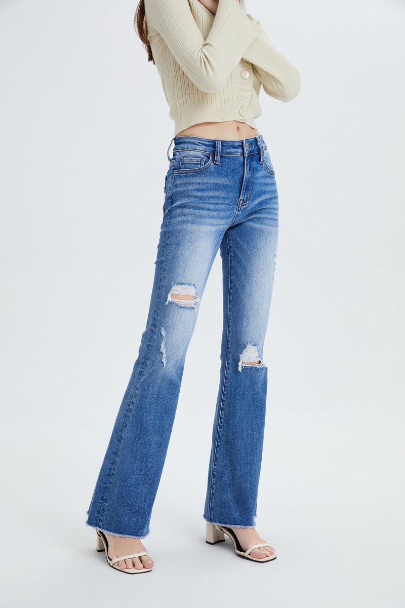MID RISE FLARE JEANS BYF1011 MB