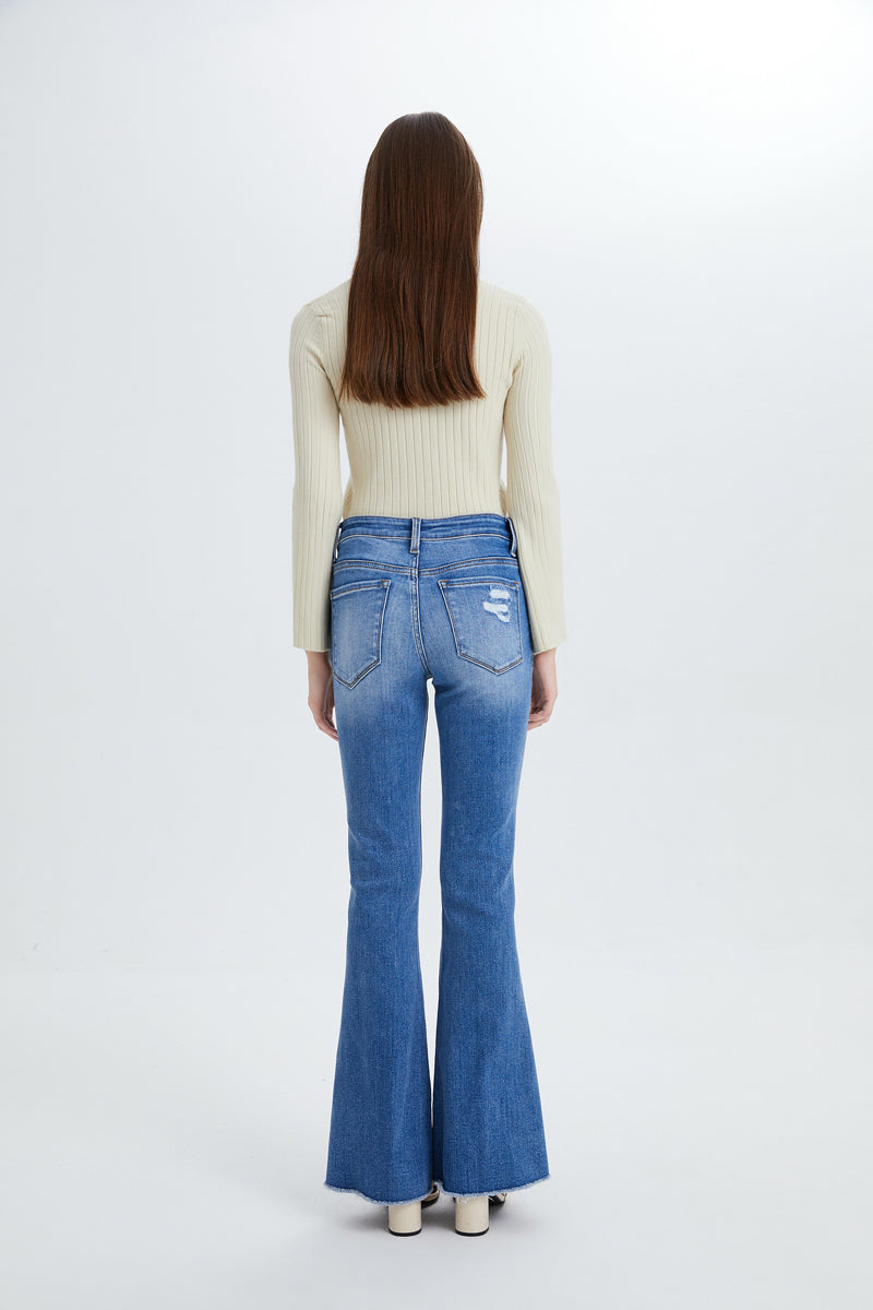 MID RISE FLARE JEANS BYF1011 MB