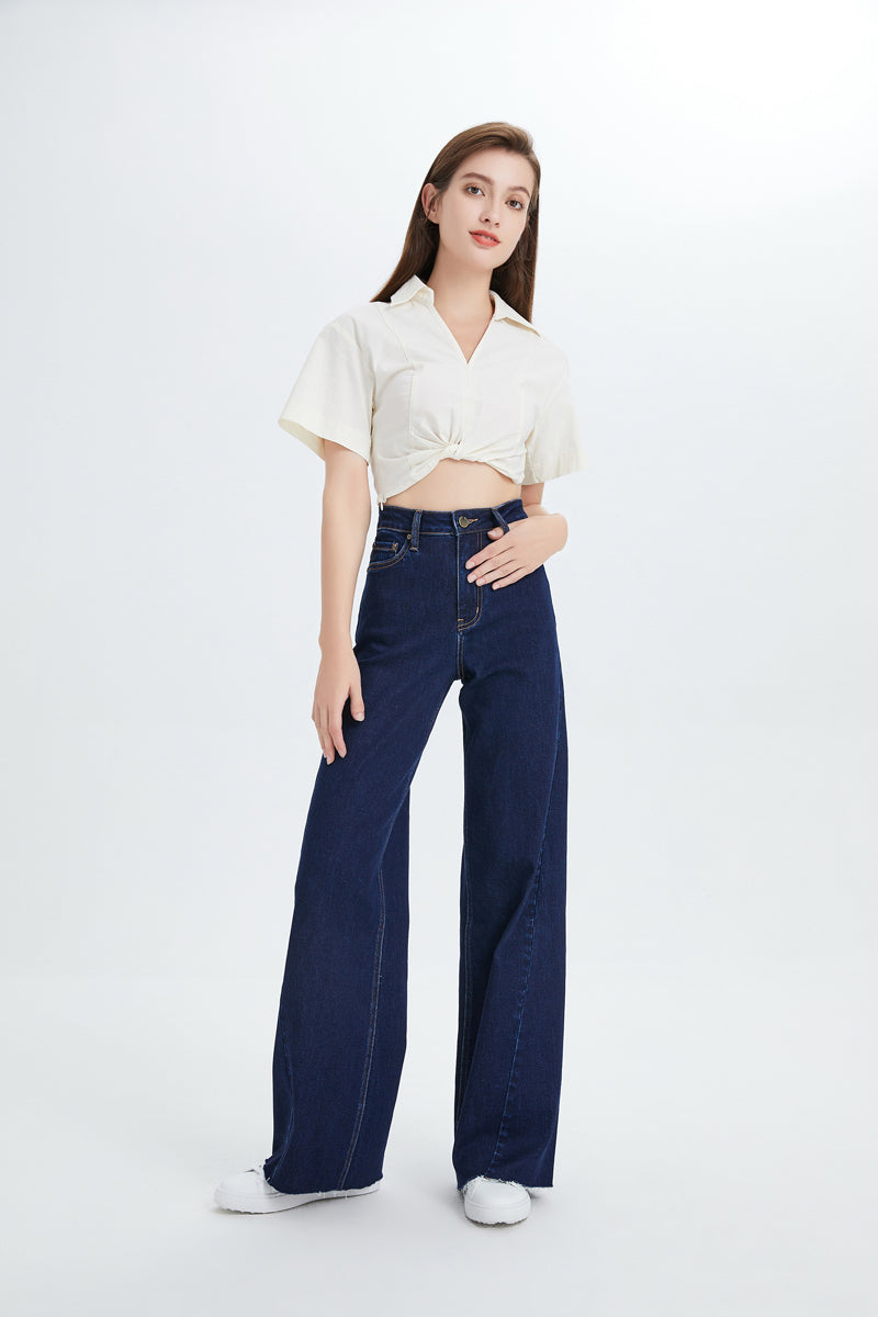 HIGH RISE WIDE LEG JEANS BYW8052