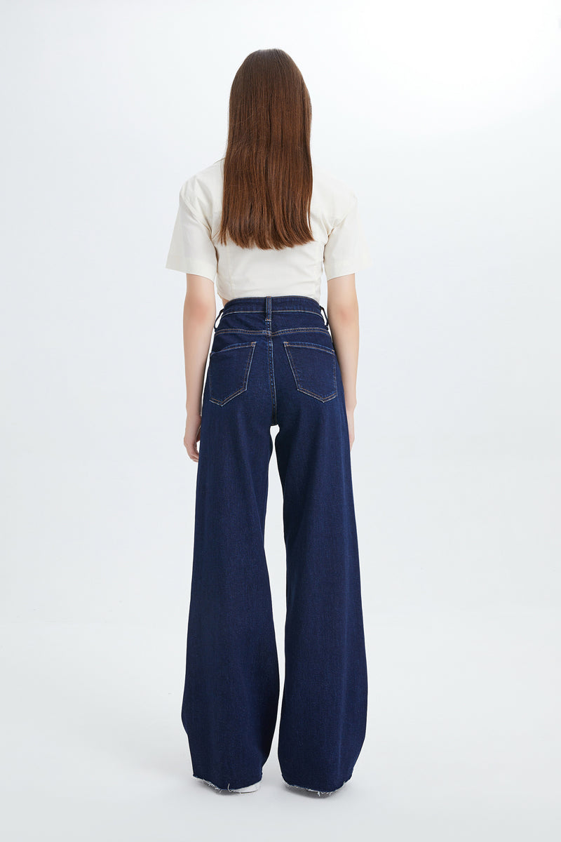 HIGH RISE WIDE LEG JEANS BYW8052