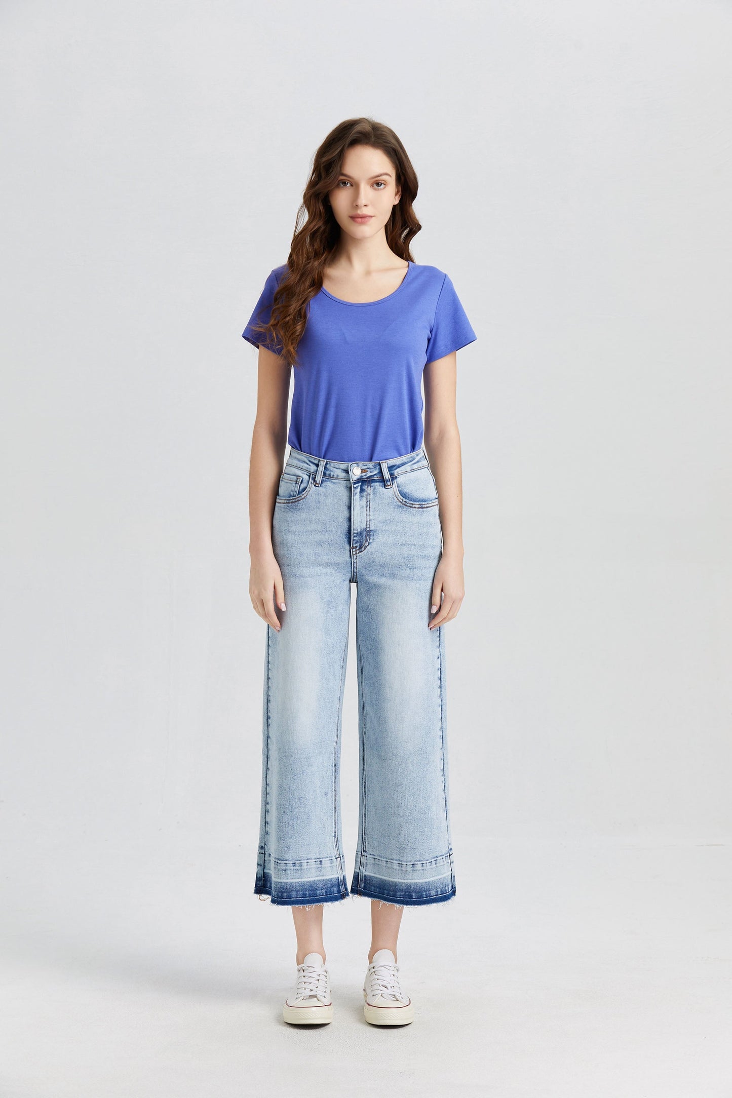 HIGH RISE WIDE LEG JEANS BYW8006