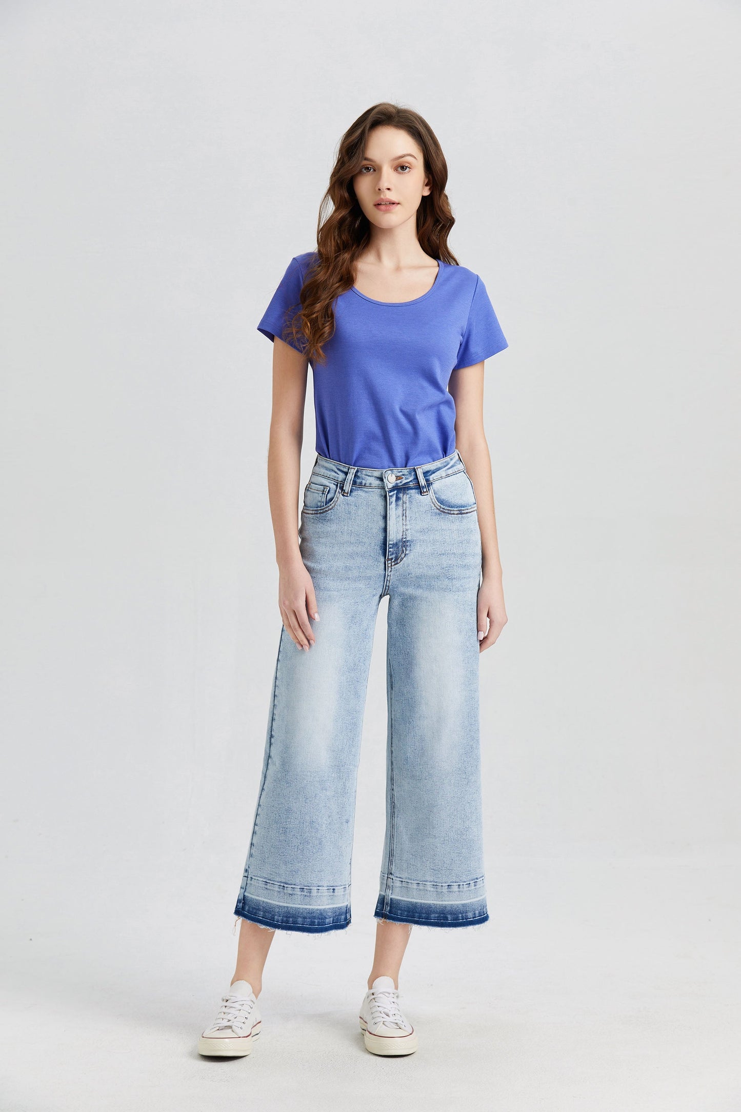 HIGH RISE WIDE LEG JEANS BYW8006