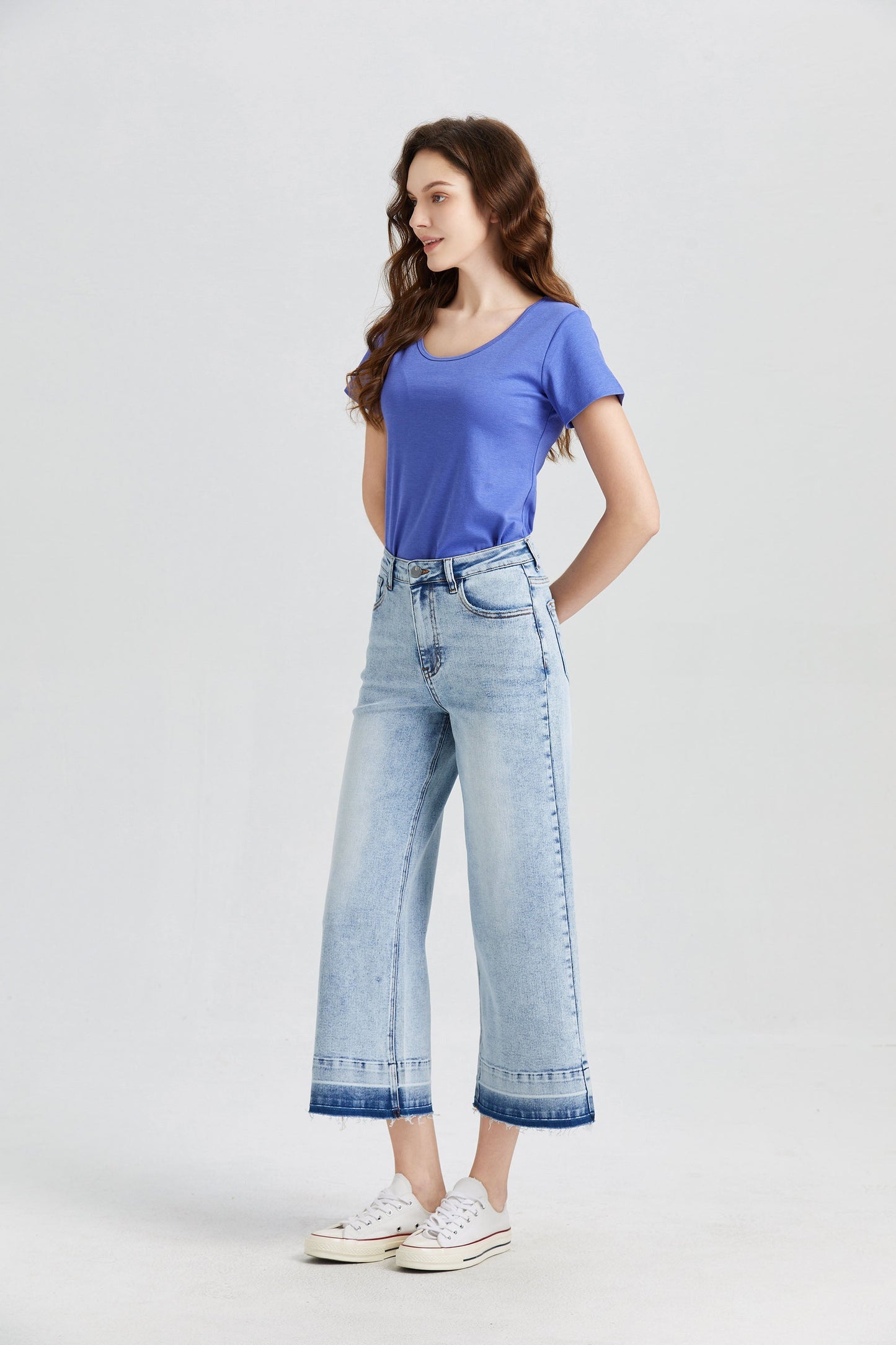 HIGH RISE WIDE LEG JEANS BYW8006