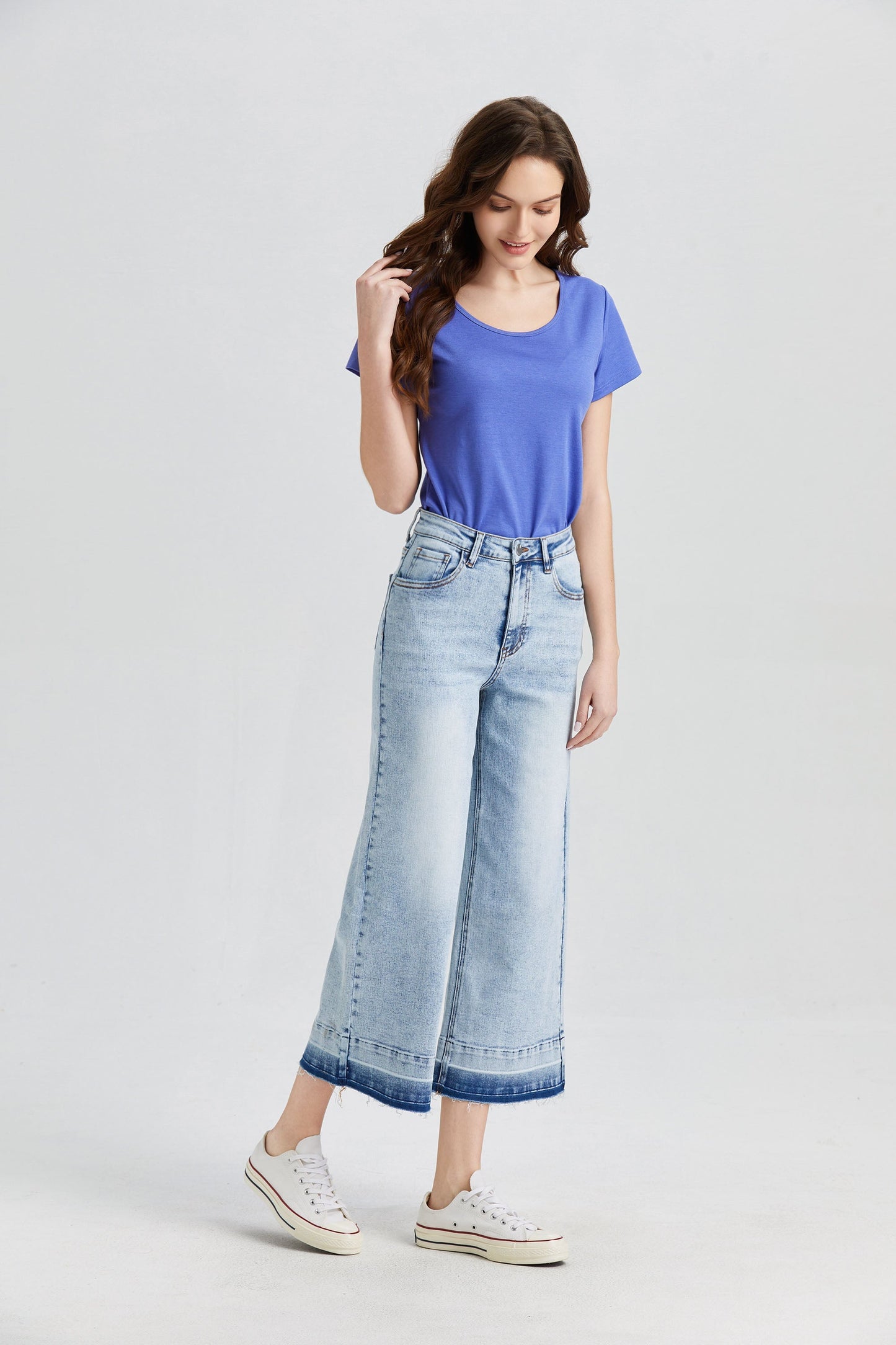 HIGH RISE WIDE LEG JEANS BYW8006