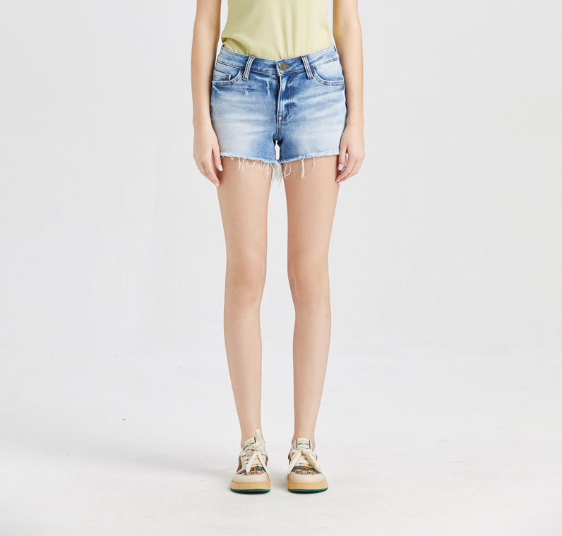 MID RISE DENIM SHORTS BYH6012