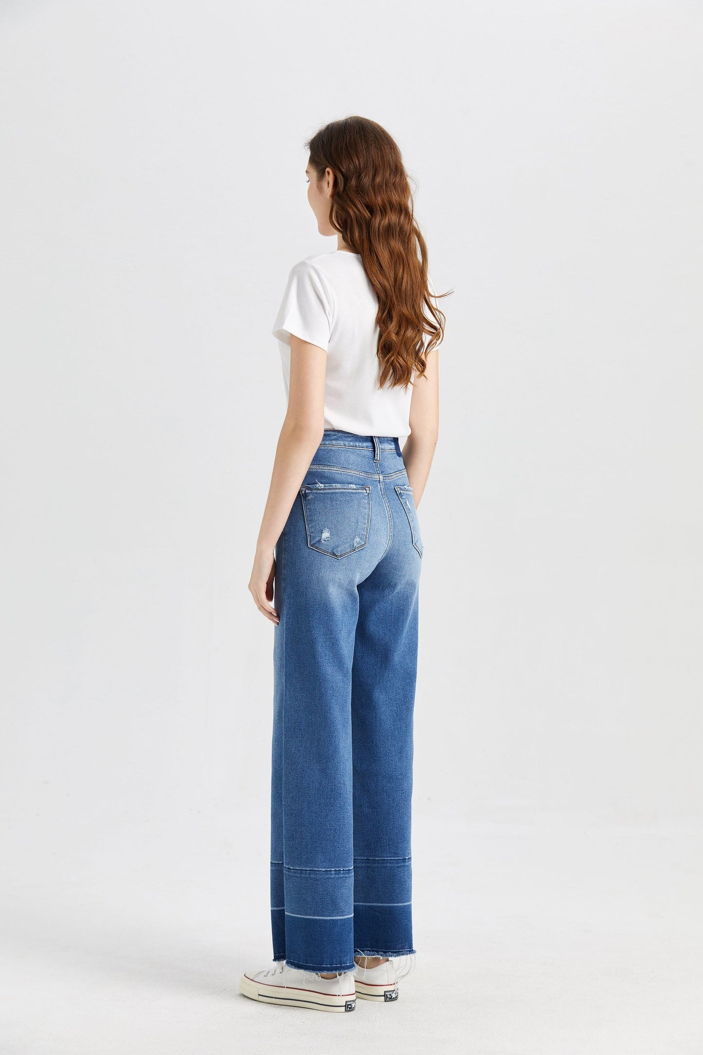 HIGH RISE WIDE LEG JEANS BYW8008