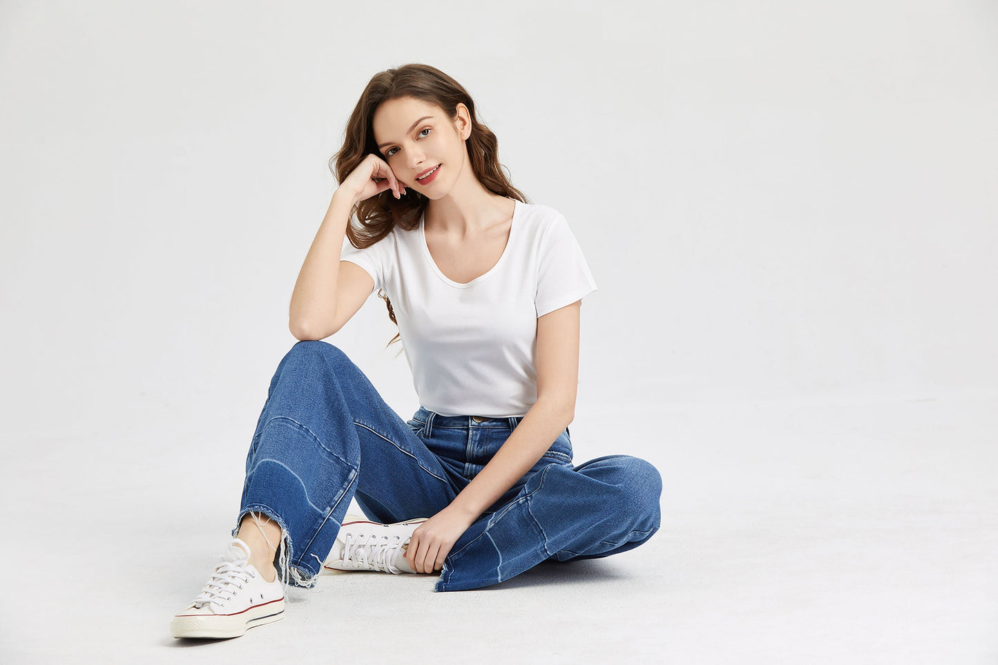 HIGH RISE WIDE LEG JEANS BYW8008