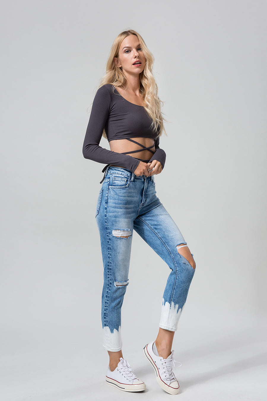 HIGH RISE MOM JEANS BYM3005