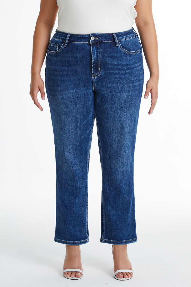 HIGH RISE STRAIGHT LEG JEANS BYT5145-P DB